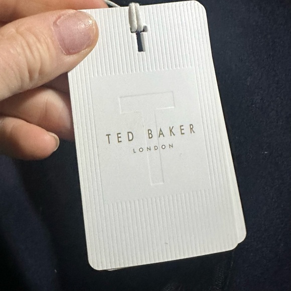 Ted Baker Rosieyy Navy Blue Wool Stud Detail Wide Brim Hat Size S/M NWT - Picture 7 of 8